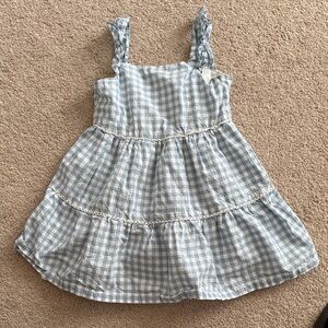 Carter's Light Blue Gingham Tiered Sundress